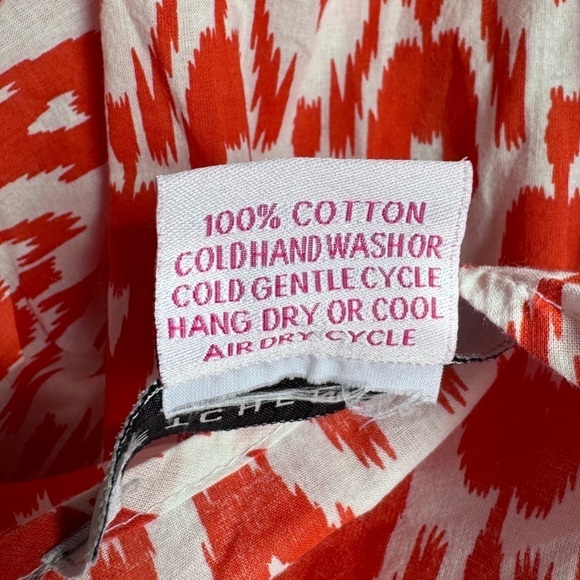 Gretchen Scott Designs V-neck Orange White Tunic/ Blouse / Top / Cover Up - Picture 10 of 10